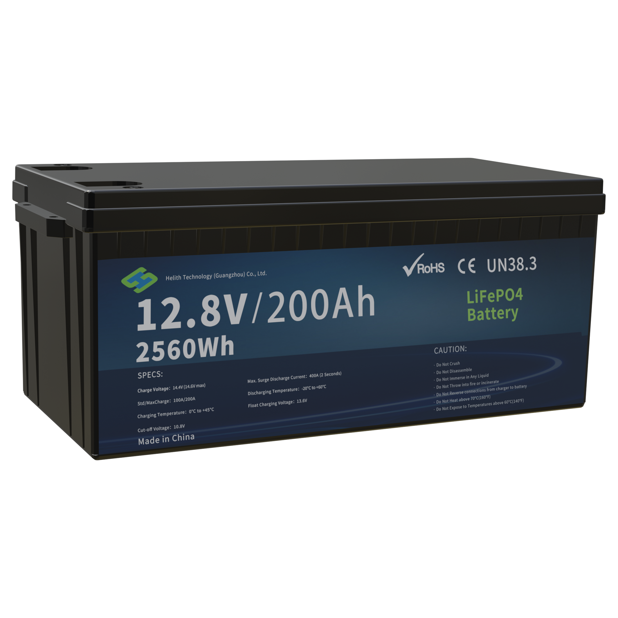 Batterie au lithium fer phosphate 12,8 V 200 Ah